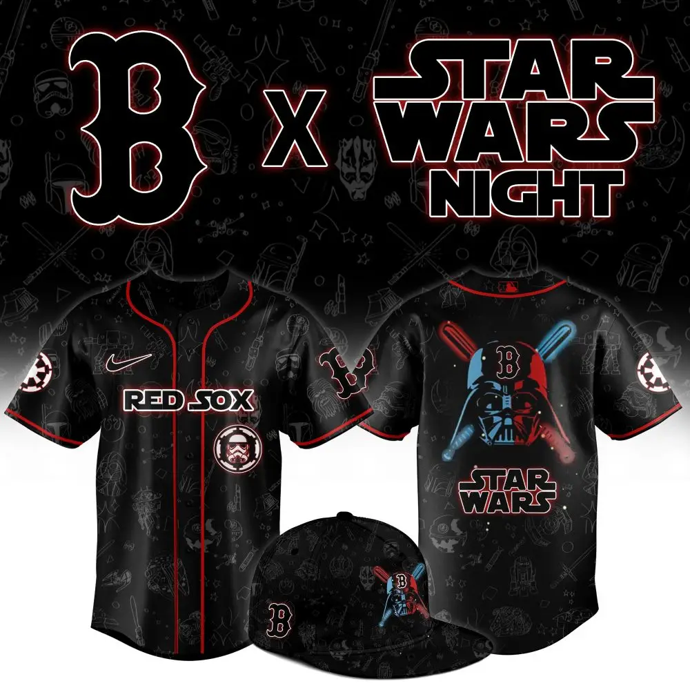 Limited Edition Red Sox X Star Wars Jersey - Perfect For Fans & Collectors! Limited Edition Red Sox X Star Wars Jersey - Perfect For Fans & Collectors! - Image 1
