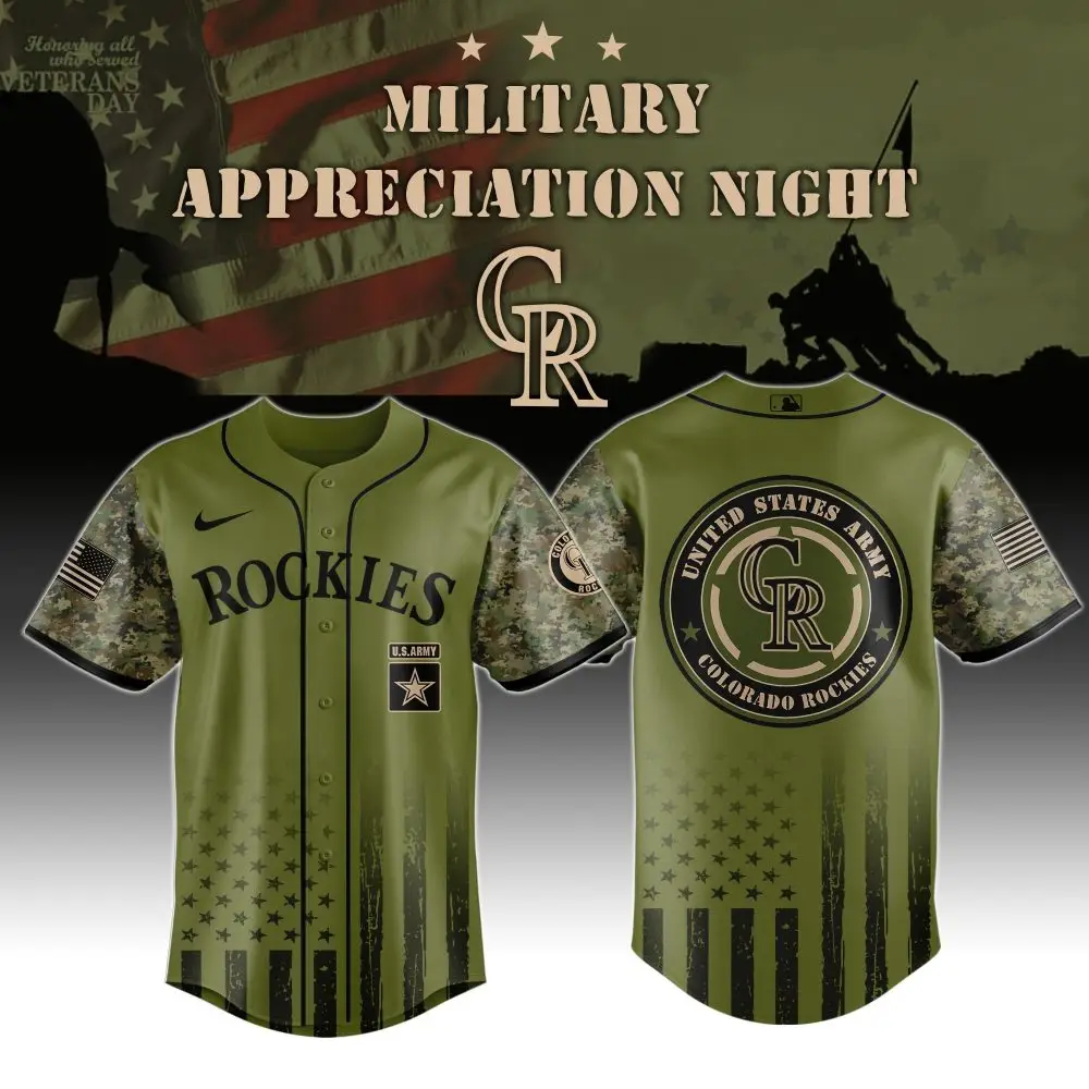 Limited Edition Rockies Military Appreciation Jersey – Honor Veterans With Style!