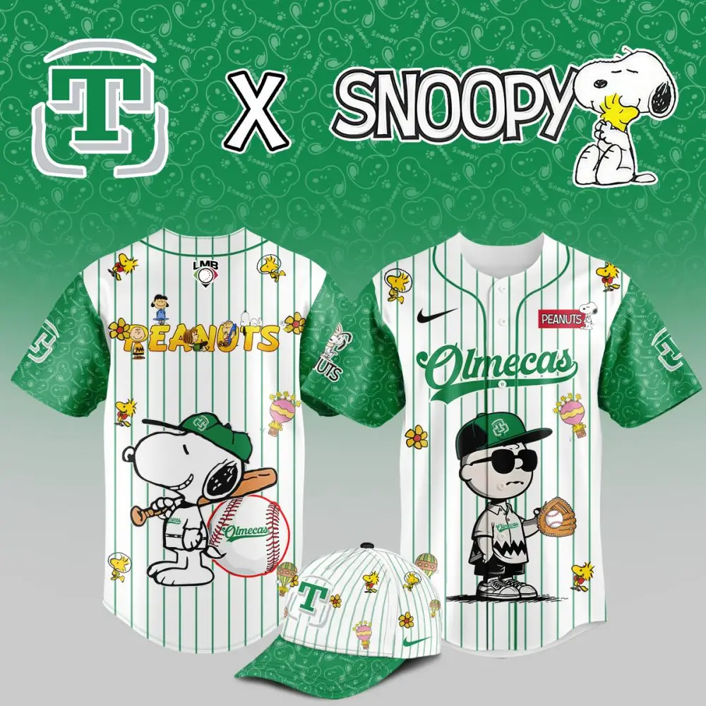 Limited Edition Snoopy X Olmecas Baseball Jersey – Peanuts Fan Collectible