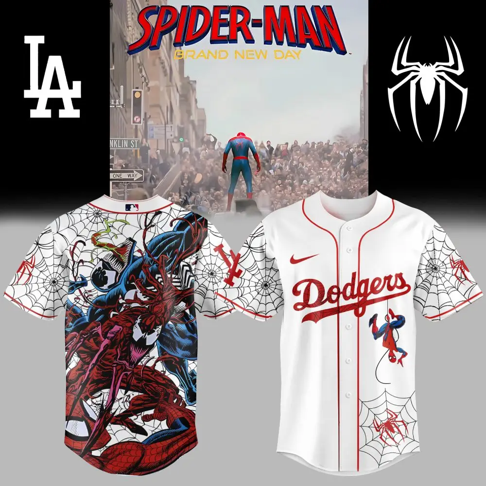 Limited Edition Spider-Man Dodgers Jersey – Official Mlb Marvel Collaboration – Perfect Gift For Fans!