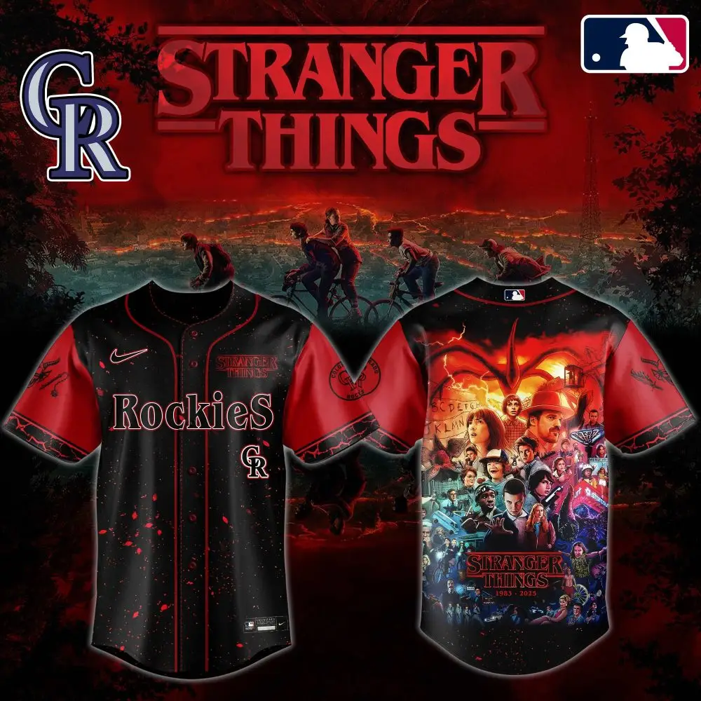 Limited Edition Stranger Things X Rockies Jersey – Ultimate Fan Gear!