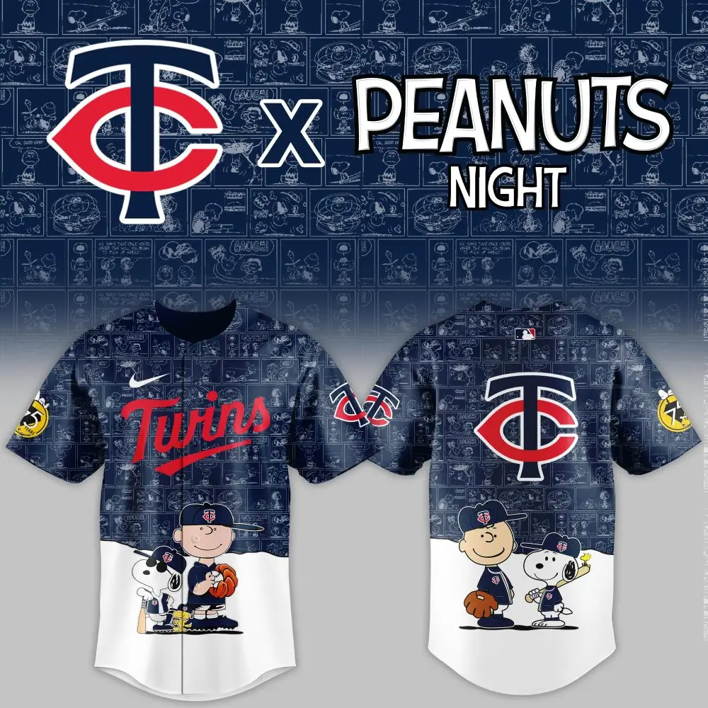 Limited Edition Twins X Peanuts Jersey - Celebrate Baseball & Cartoons In Style!