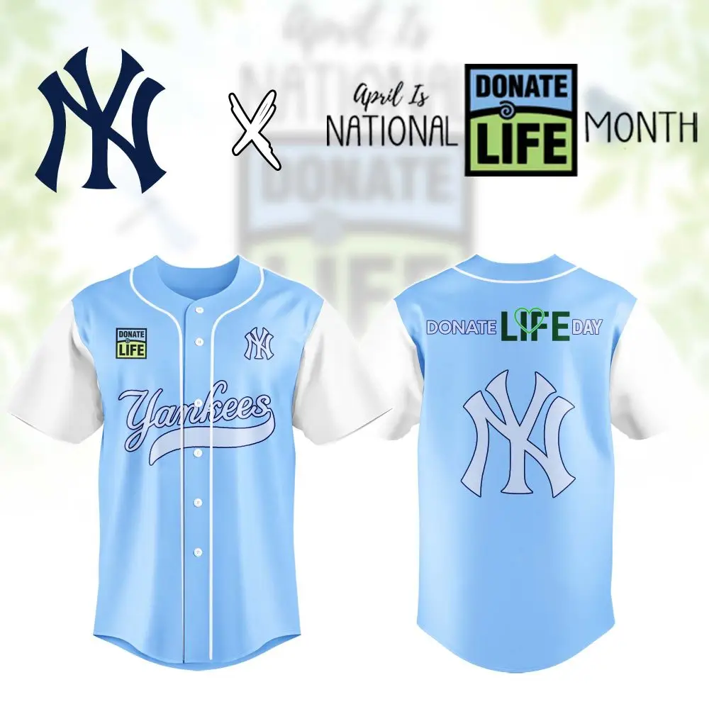 Limited Edition Yankees Jersey - Celebrate Donate Life Month In Style!