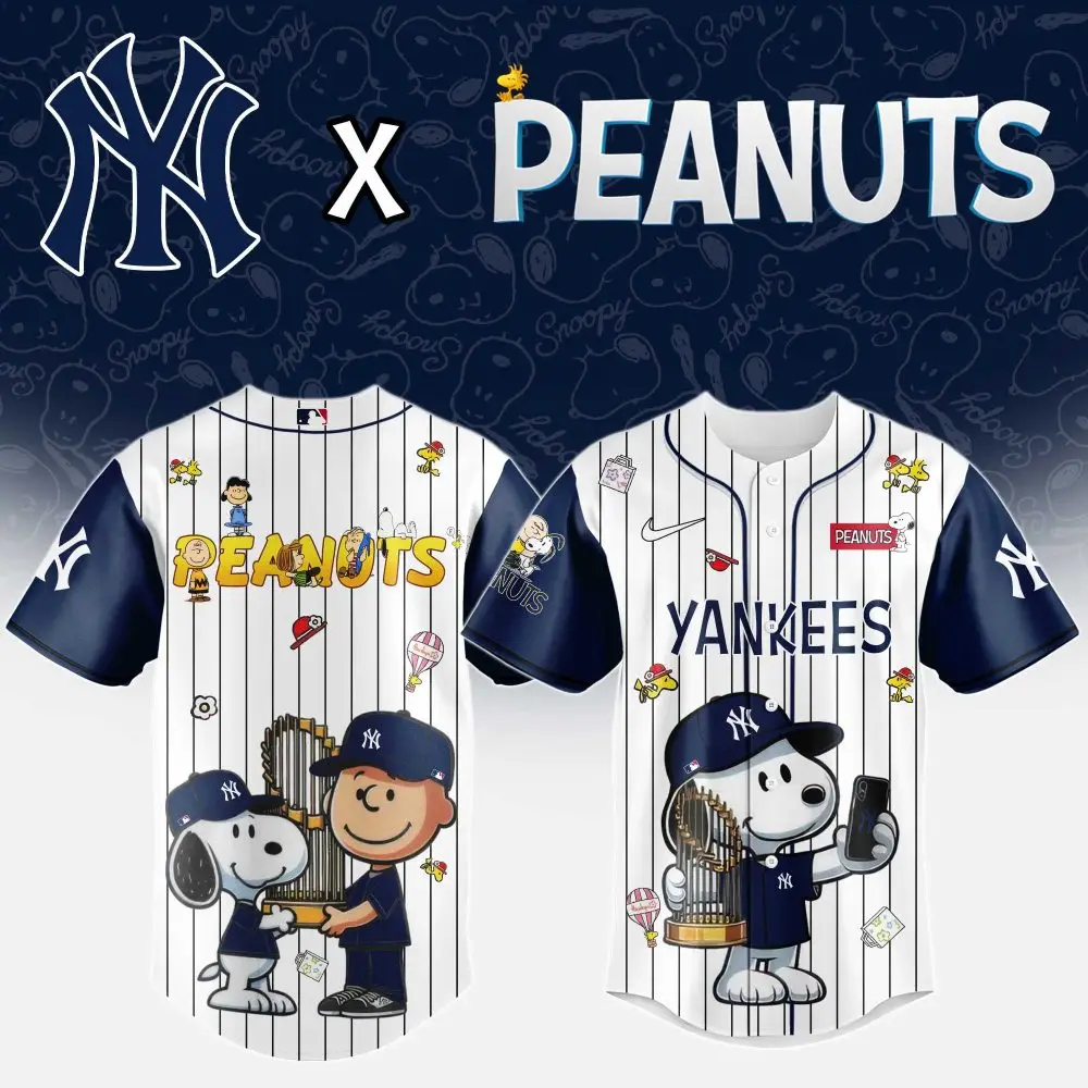 Limited Edition Yankees X Peanuts Baseball Jersey - Iconic Snoopy & Friends Design