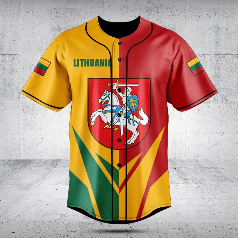 Lithuania Flag Baseball Jersey - Vibrant Colors, Unisex, Perfect Sportswear Gift Lithuania Flag Baseball Jersey - Vibrant Colors, Unisex, Perfect Sportswear Gift - Image 1