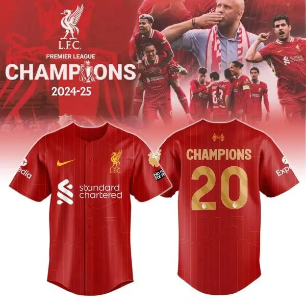 Liverpool Fc 2024-25 Premier League Champions Jersey - Celebrate Victory In Style!
