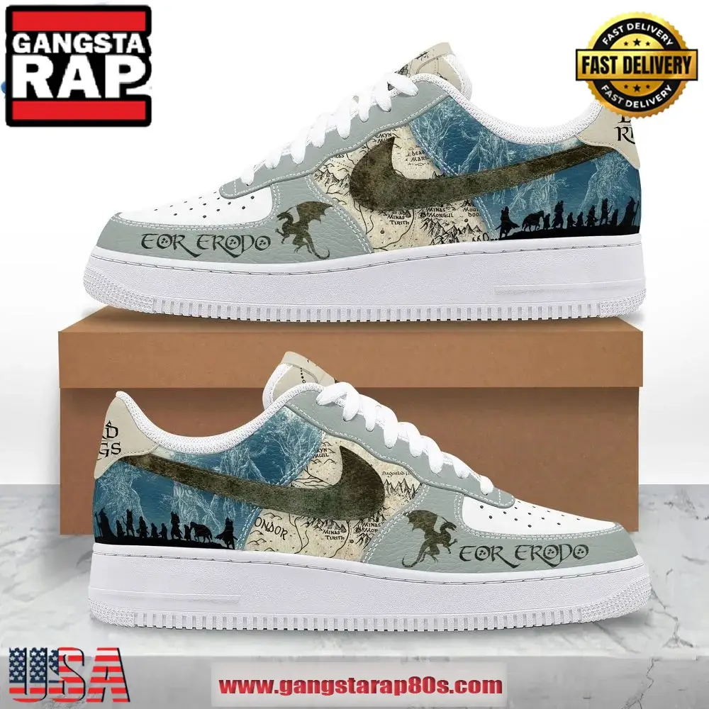 Lord Of The Rings For Frodo Limited Edition Air Force 1 Running Sneakers Shoes Lord Of The Rings For Frodo Limited Edition Air Force 1 Running Sneakers Shoes - Image 1