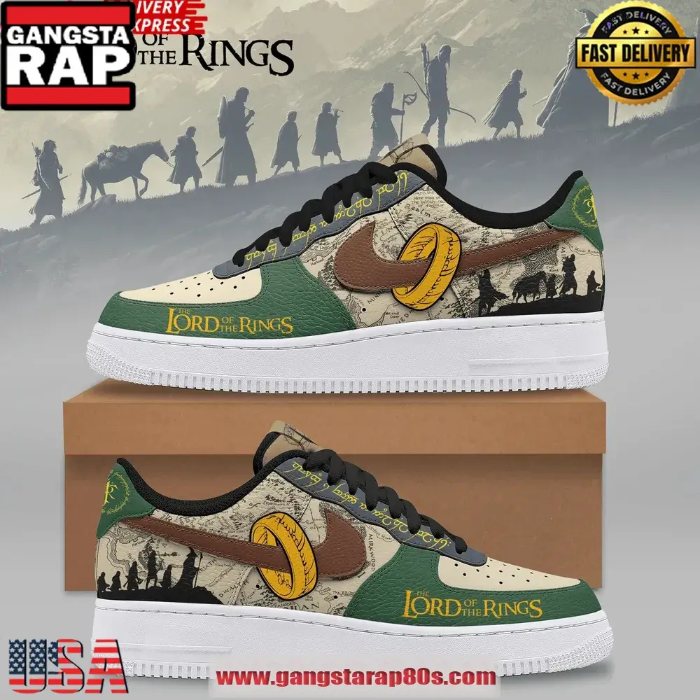 Lord of the Rings Limited Edition Air Force 1 Sneakers Shoes Lord of the Rings Limited Edition Air Force 1 Sneakers Shoes - Image 1