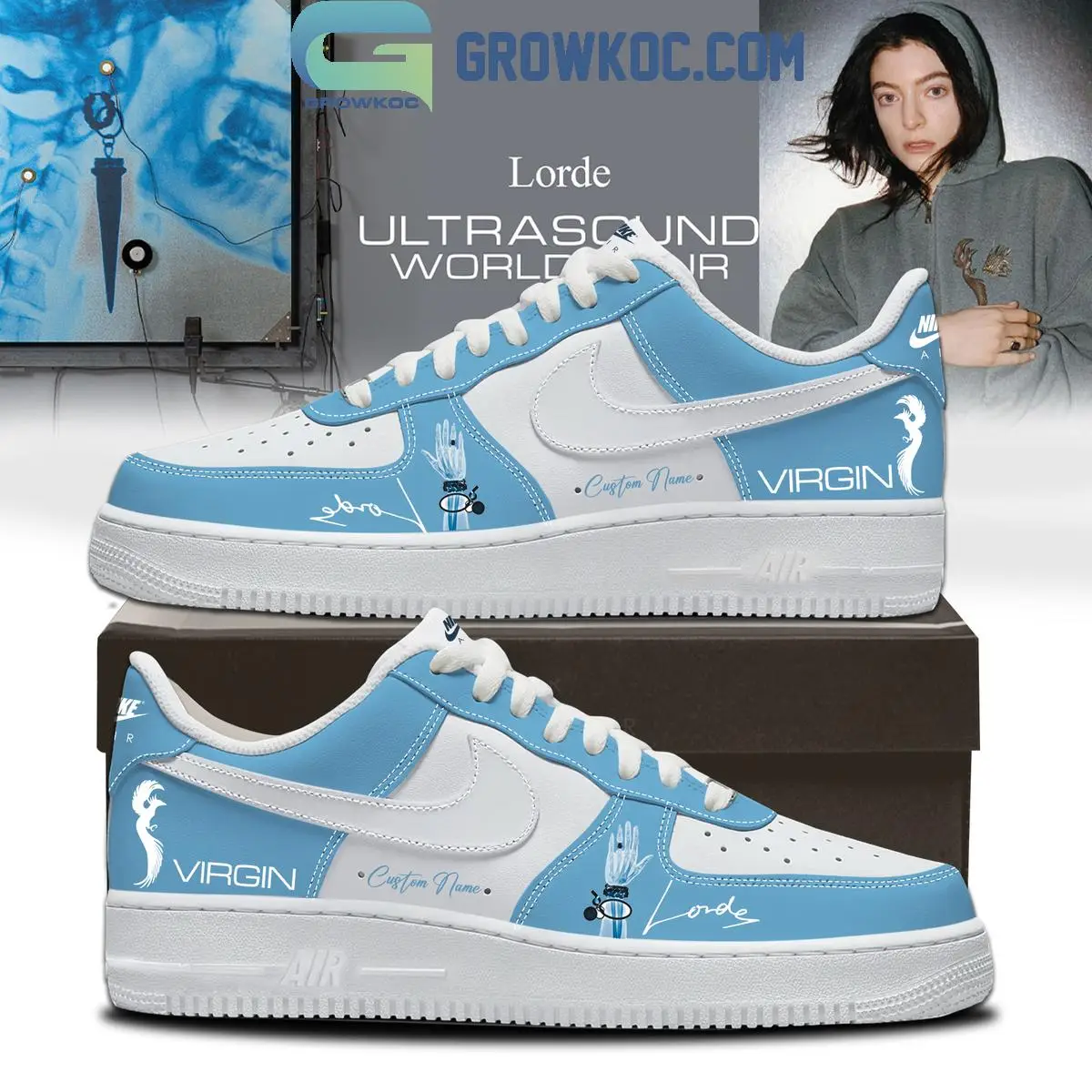 Lorde Ultrasound World Tour Virgin Air Force 1 Shoes