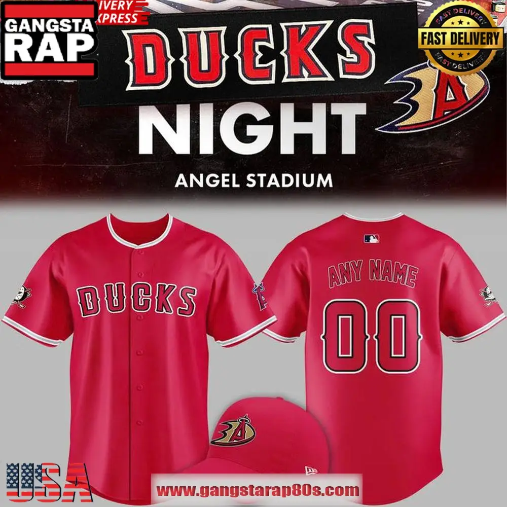 Los Angeles Angels Ducks Night 2025 Unique Custom Baseball Jersey Shirt Los Angeles Angels Ducks Night 2025 Unique Custom Baseball Jersey Shirt - Image 1