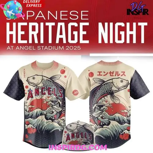 Los Angeles Angels Japanese Heritage Night Baseball Jersey Los Angeles Angels Japanese Heritage Night Baseball Jersey - Image 1
