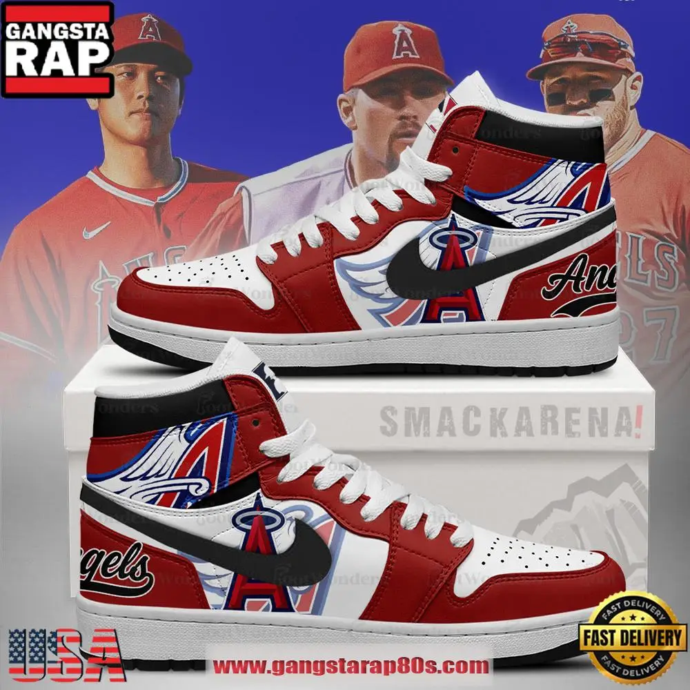Los Angeles Angels MLB Trending Sneakers Air Jordan 1 High Top Shoes