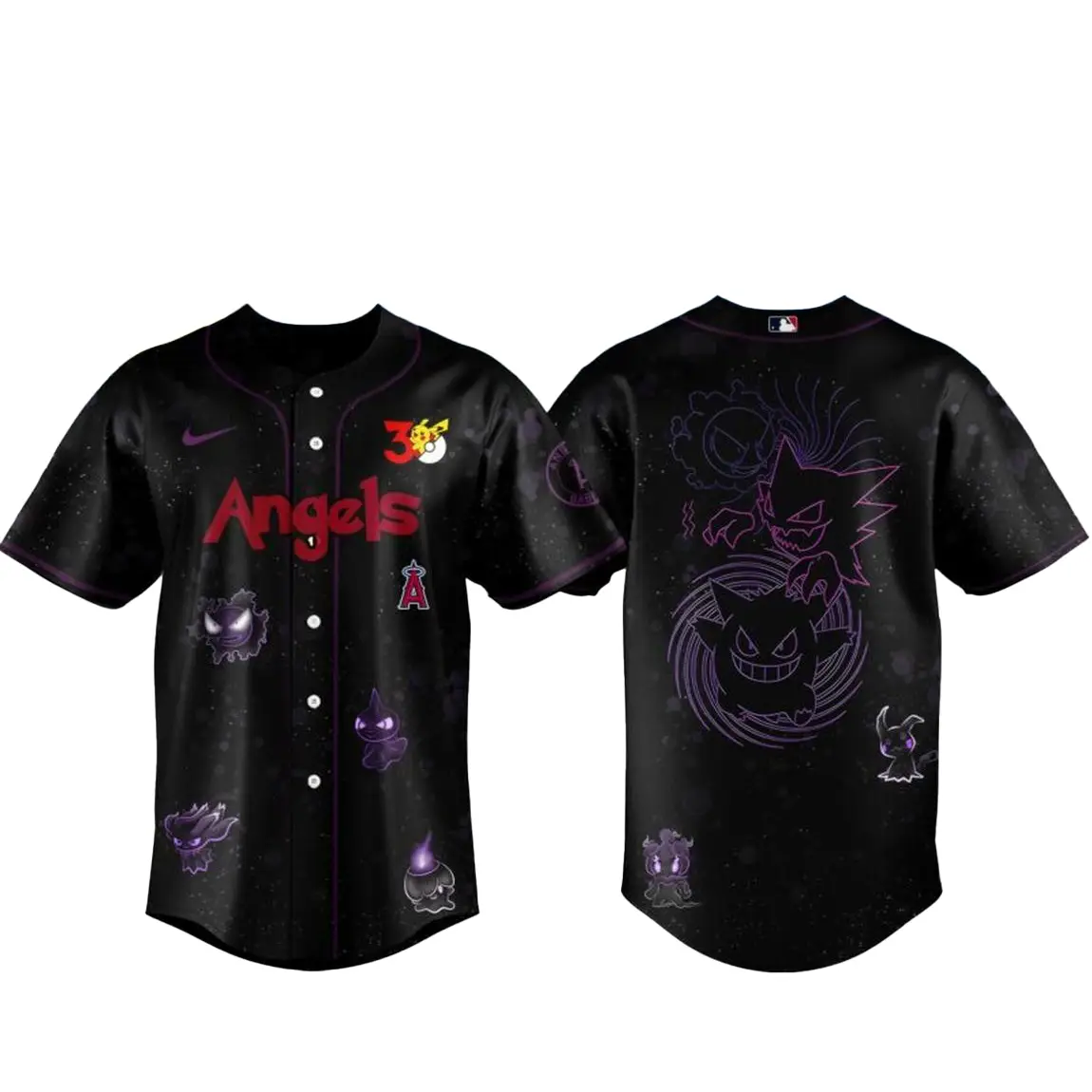 Los Angeles Angels Pokemon 30th Anniversary 1996-2026 Baseball Jersey - Tazila