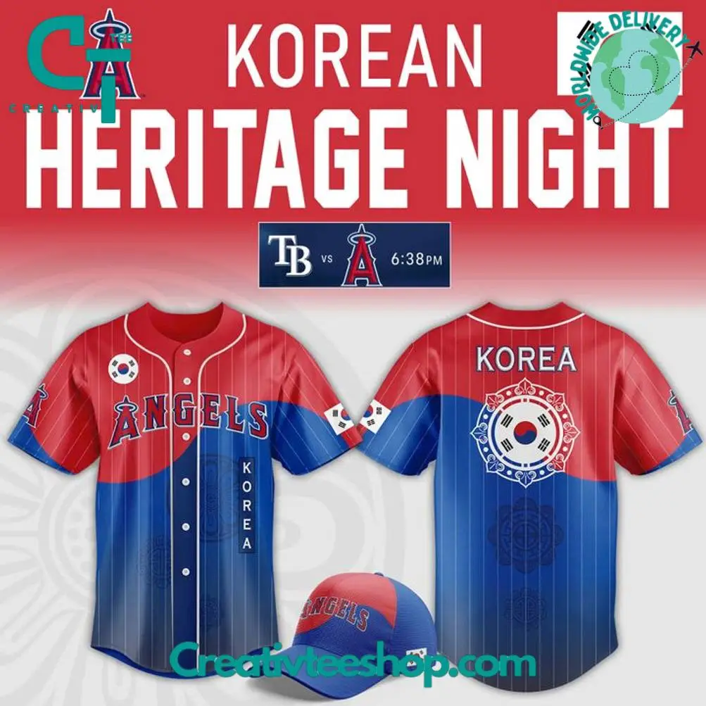 Los Angeles Angels X Korean Heritage Night 2025 Special Baseball Jersey