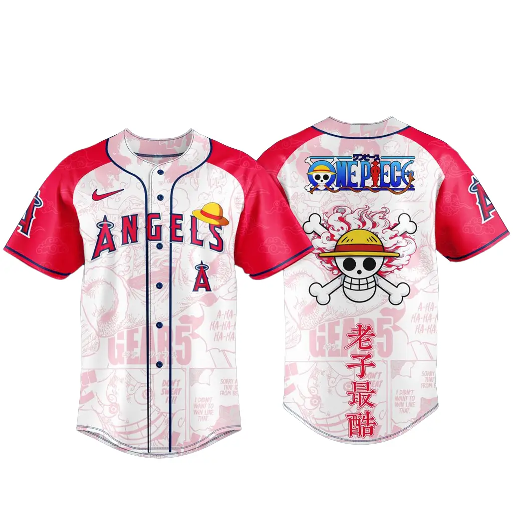 Los Angeles Angels x One Piece Night 2026 Game Baseball Jersey - Tazila