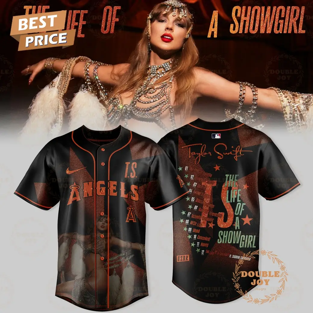 Los Angeles Angels x Taylor Swift The Life of a Showgirl Album Special Edition Baseball Jersey