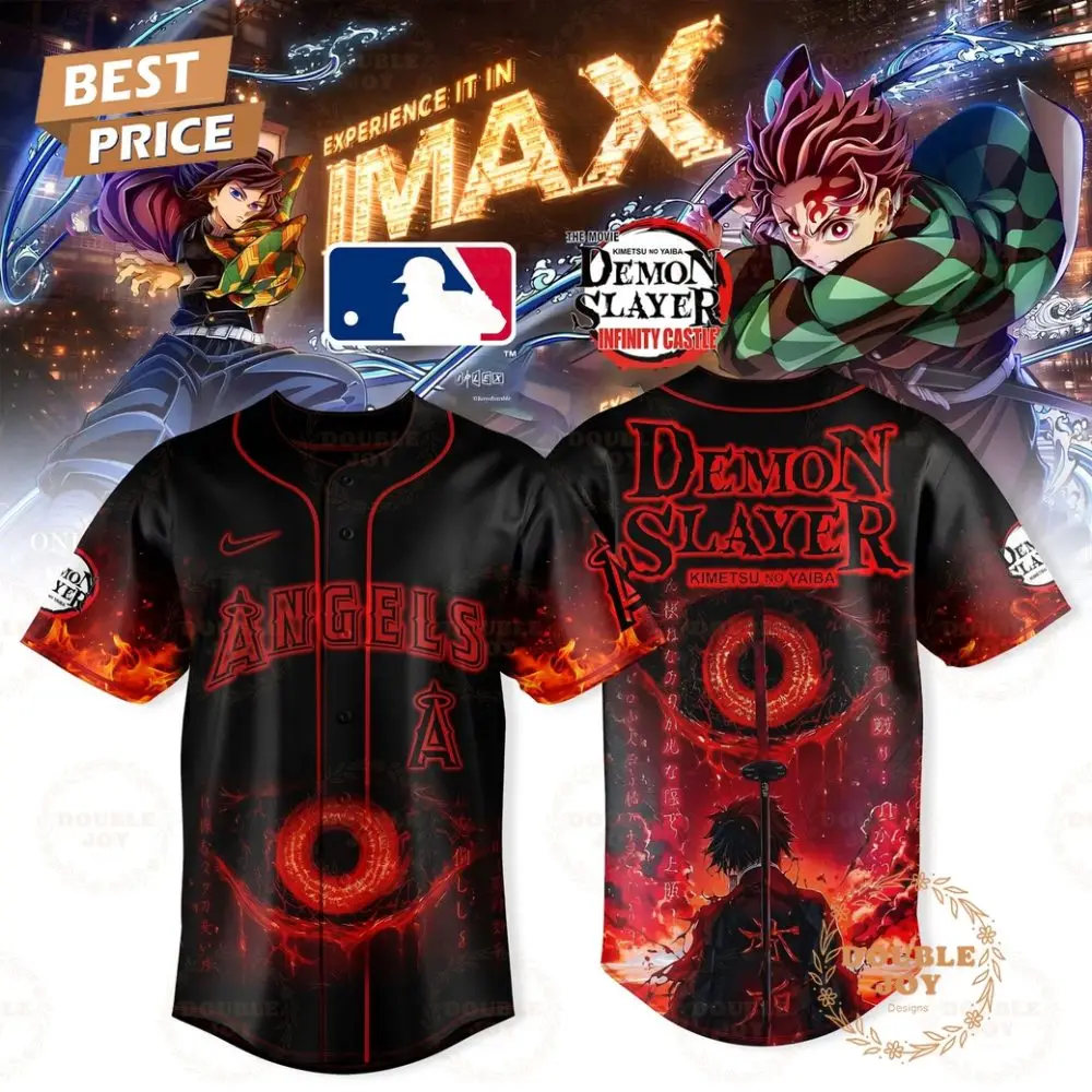 Los Angeles Angels X The Movie 2025 Demon Slayer Infinity Castle Special Edition Baseball Jersey