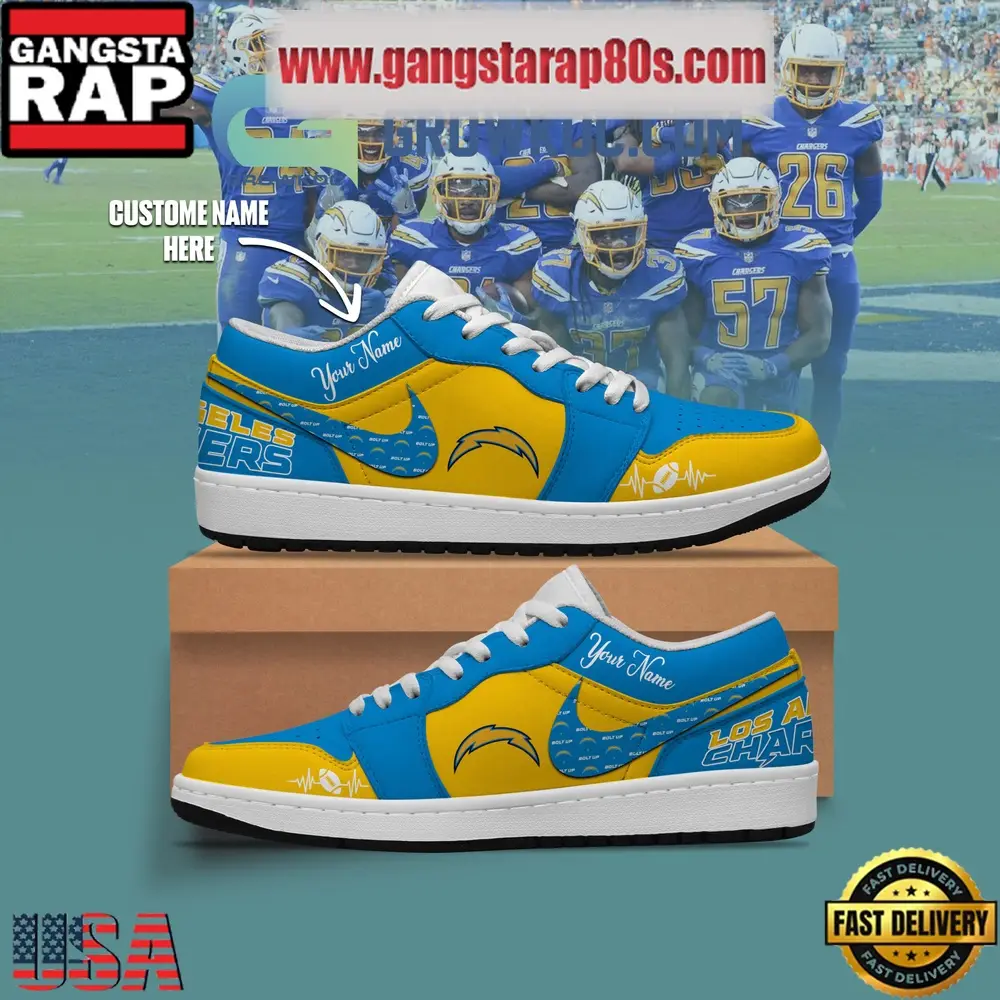 Los Angeles Chargers Personalized Air Jordan 1 Sneakers Shoes