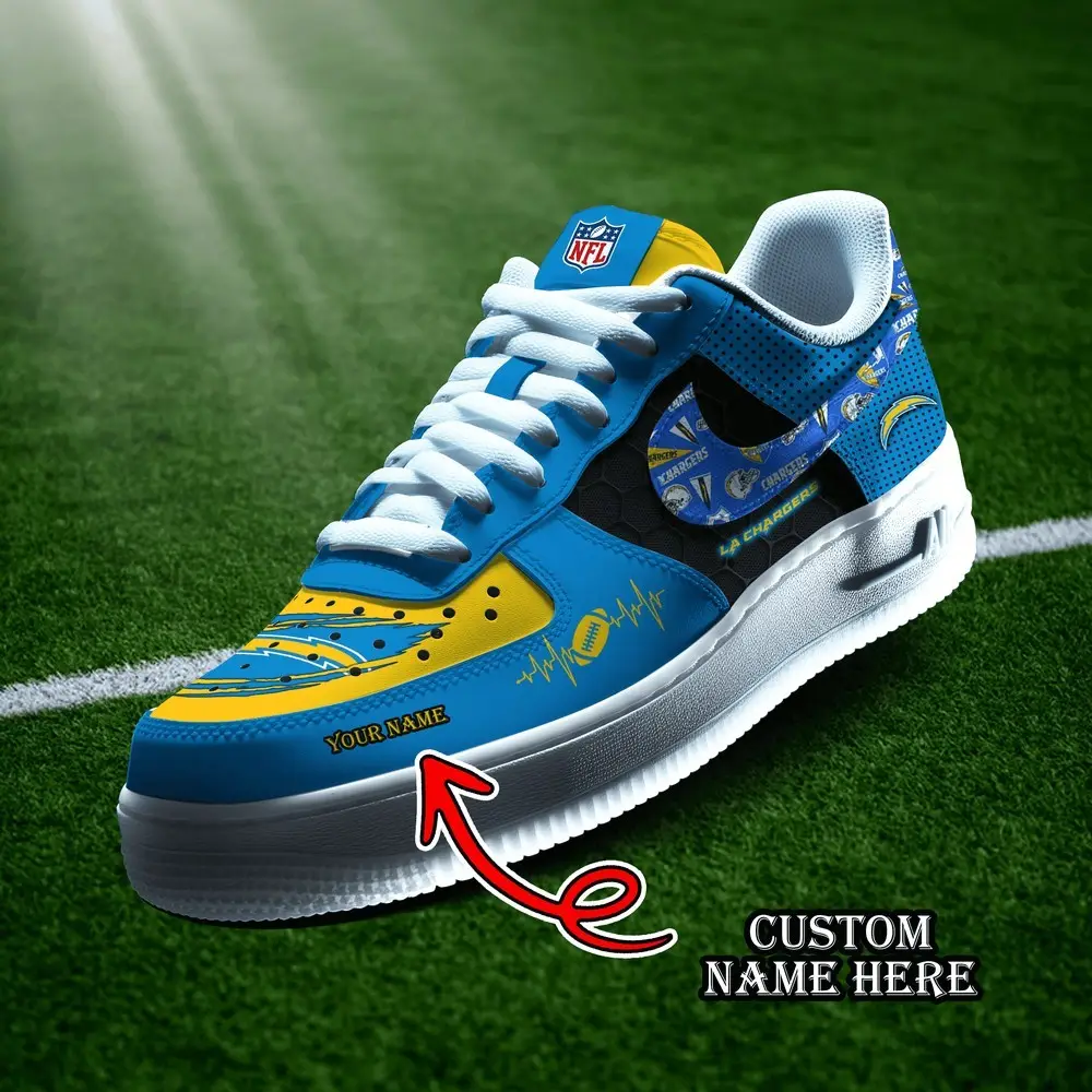 Los Angeles Chargers Personalized Version 5 AF1 Shoes