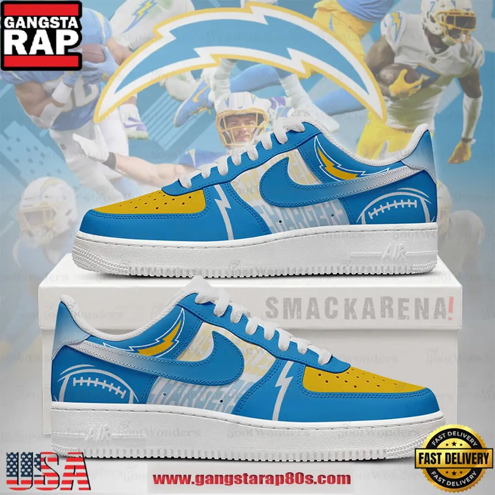 Los Angeles Chargers Trending Football Sneakers NFL Air Force 1 Shoes