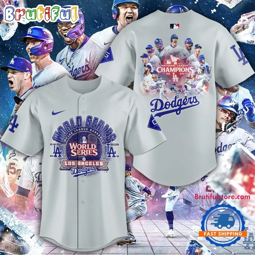 Los Angeles Dodgers 2024 National League Champions World Series Jersey Shirt Los Angeles Dodgers 2024 National League Champions World Series Jersey Shirt - Image 1
