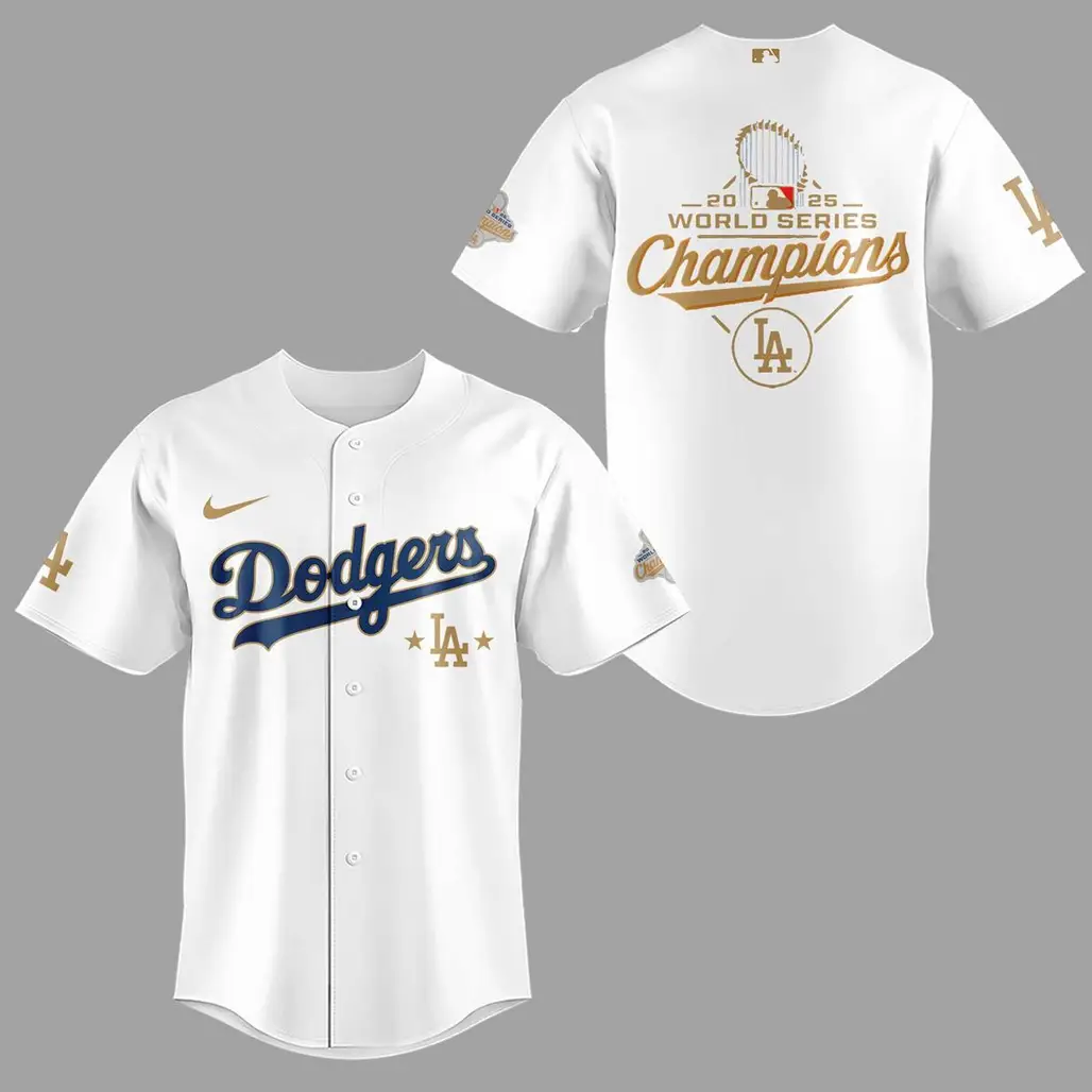 Los Angeles Dodgers 2025-26 World Series Champions Baseball Jersey - Tazila Los Angeles Dodgers 2025-26 World Series Champions Baseball Jersey - Tazila - Image 1