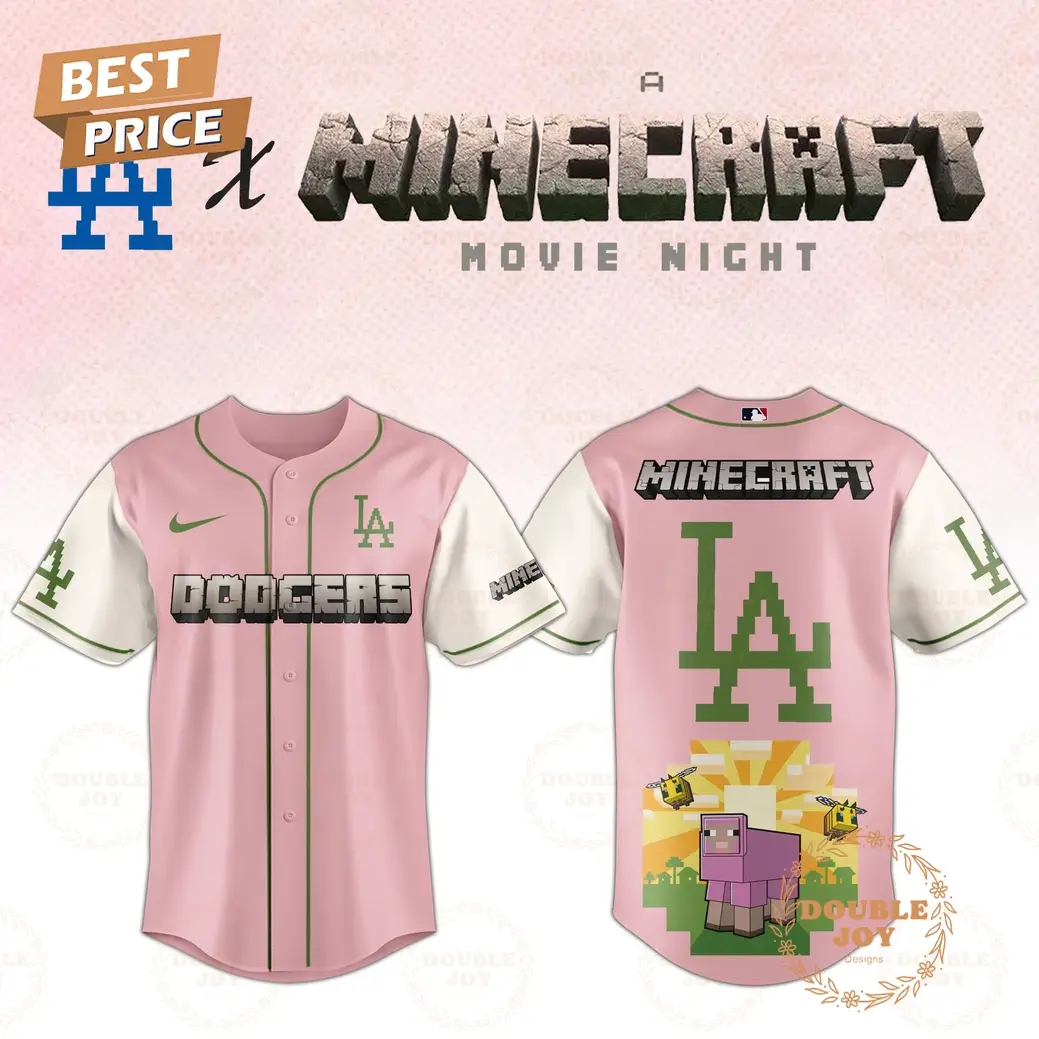 Los Angeles Dodgers 2025 A Minecraft Movie Night Special Edition Baseball Jersey