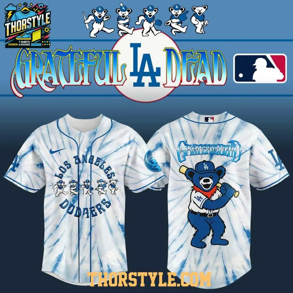 Los Angeles Dodgers 2025 Grateful Dead Dead & Company Baseball Jersey