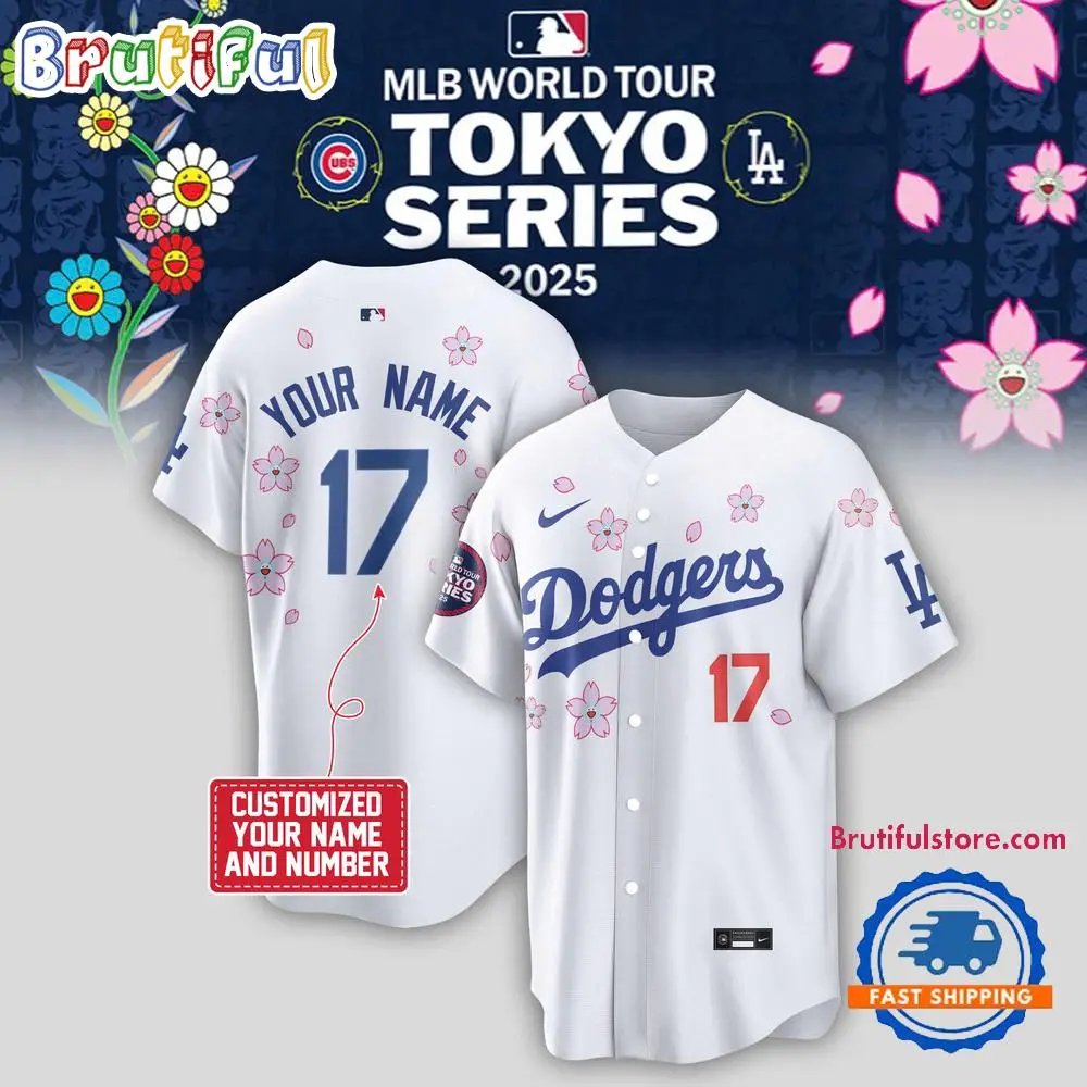 Los Angeles Dodgers 2025 MLB World Tour Tokyo Series Limited Custom Baseball Jersey