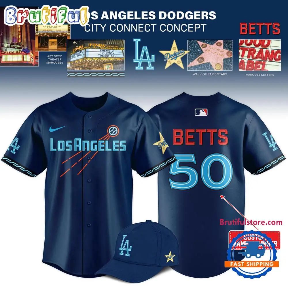 Los Angeles Dodgers 2025 New City Connect Custom Name And Number Baseball Jersey
