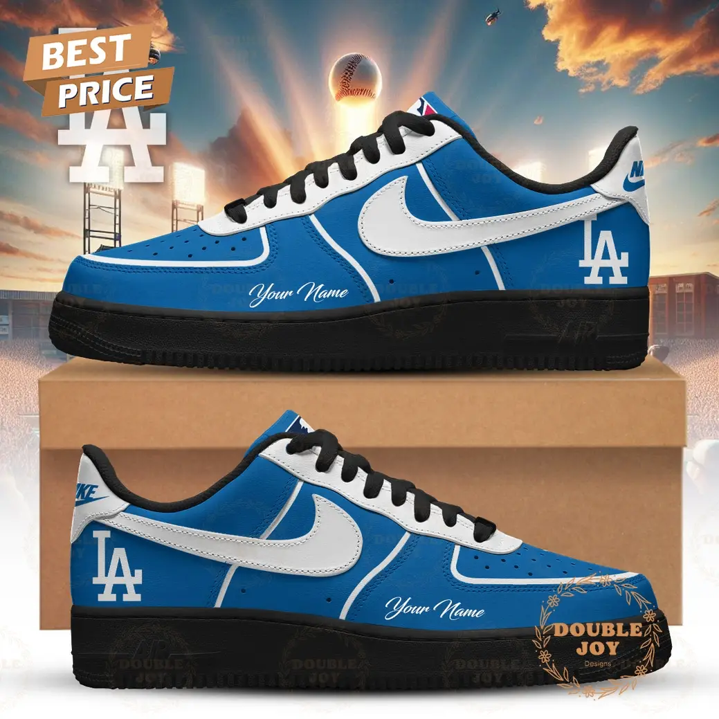 Los Angeles Dodgers 2026 Custom Name Air Force 1 Sneakers - Blue