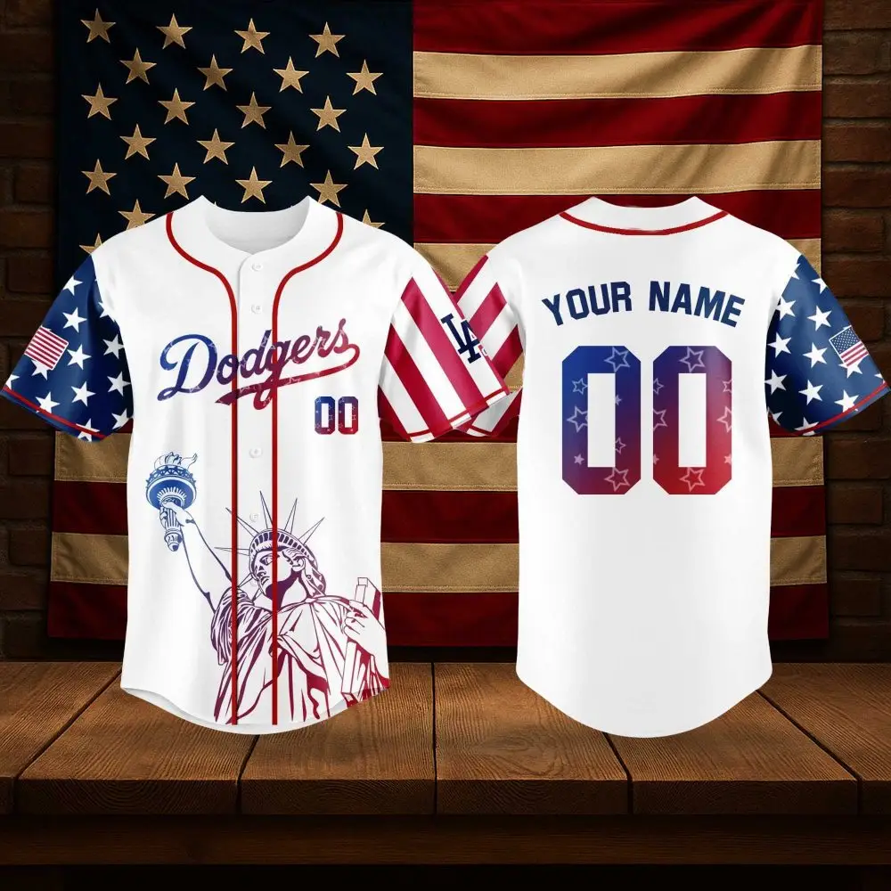 Los Angeles Dodgers 4Th Of July Usa Baseball Jersey