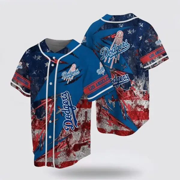 Los Angeles Dodgers American Thunder Burst Baseball Jersey