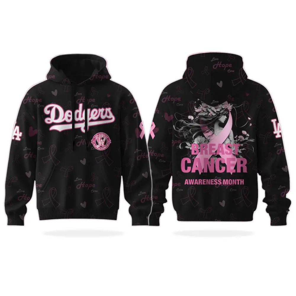 Los Angeles Dodgers Breast Cancer Awareness Month Hoodie