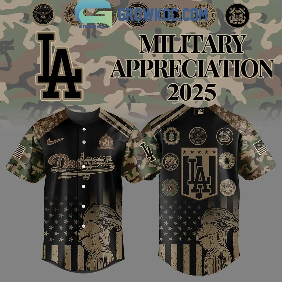 Los Angeles Dodgers Celebrating Military Day Jersey