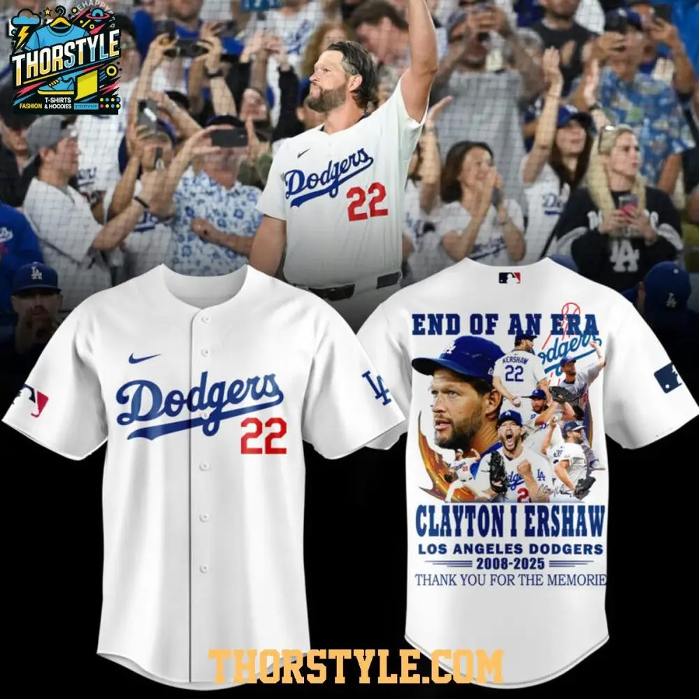 Los Angeles Dodgers Clayton Kershaw Thank You Forever 2025 Baseball Jersey Los Angeles Dodgers Clayton Kershaw Thank You Forever 2025 Baseball Jersey - Image 1