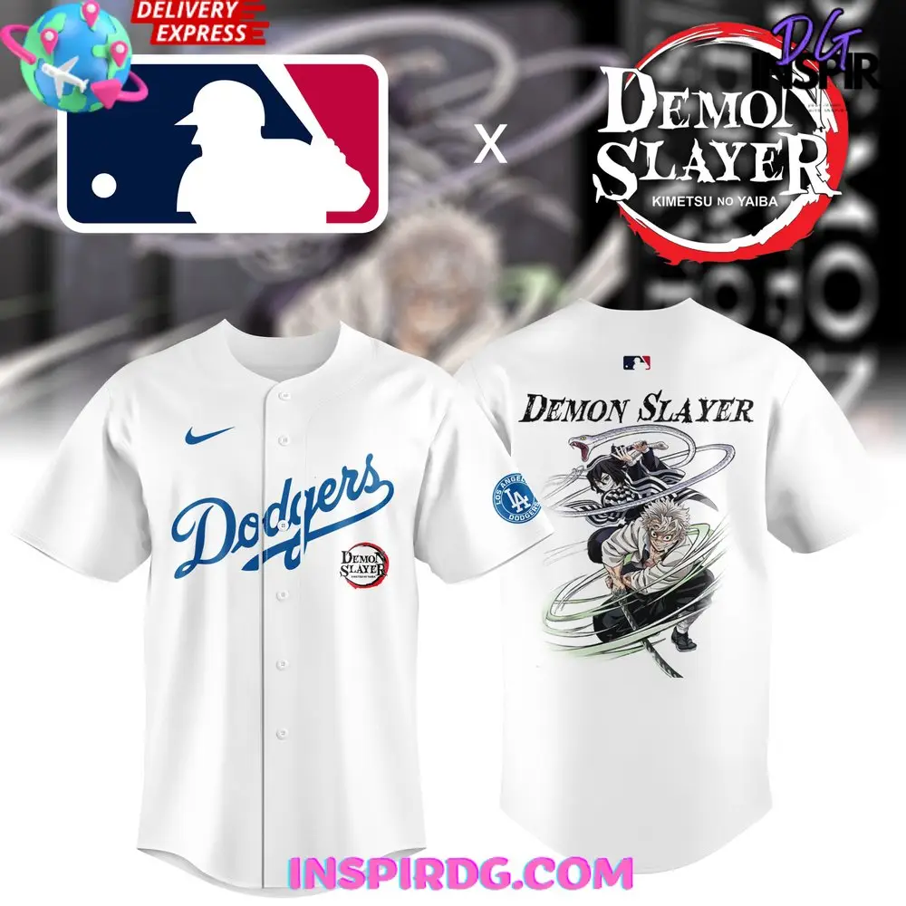 Los Angeles Dodgers Collab Demon Slayer Special White Jersey