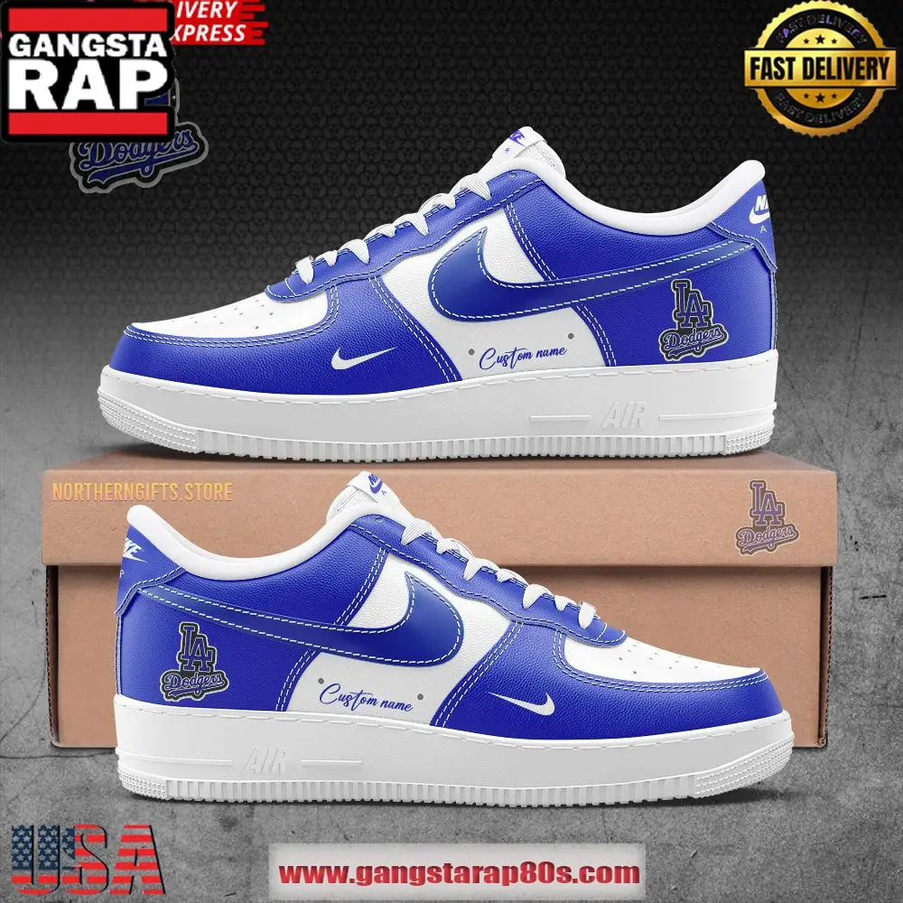 Los Angeles Dodgers Custom Unique Design Air Force 1 Sneakers Shoes