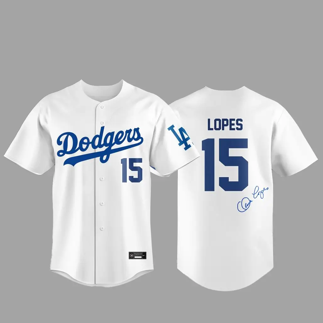 Los Angeles Dodgers Davey Lopes 1945-2026 Baseball Jersey - Tazila