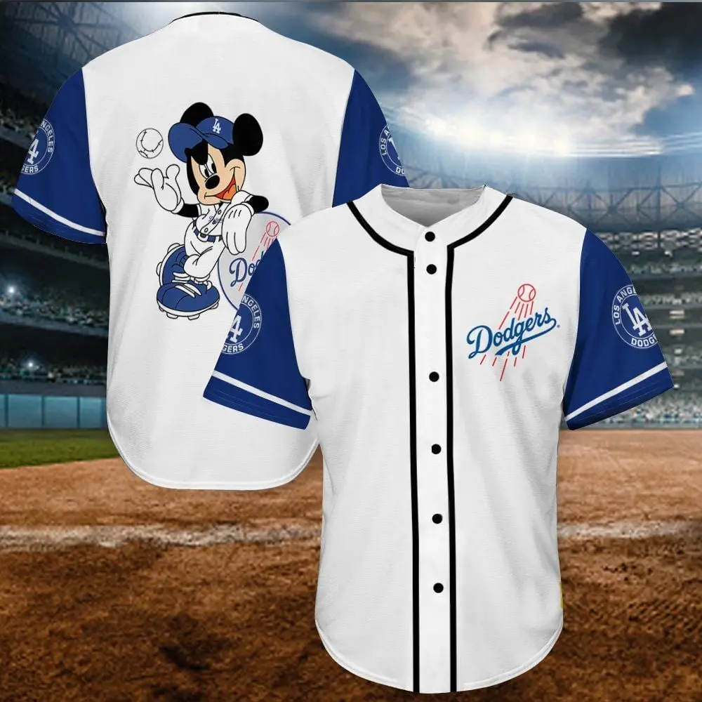 Los Angeles Dodgers Disney Mickey Baseball Jersey