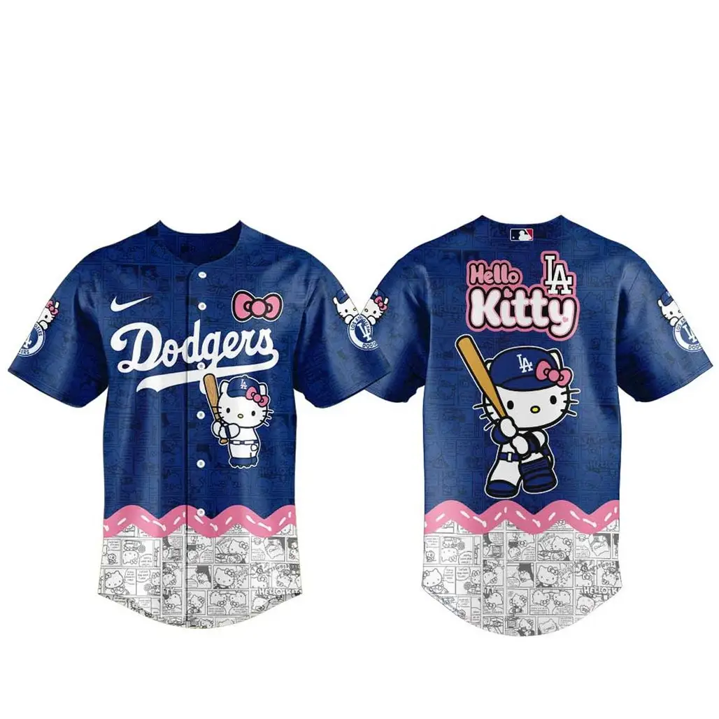 Los Angeles Dodgers Hello Kitty 2026 Homerun Charm Baseball Jersey - Tazila
