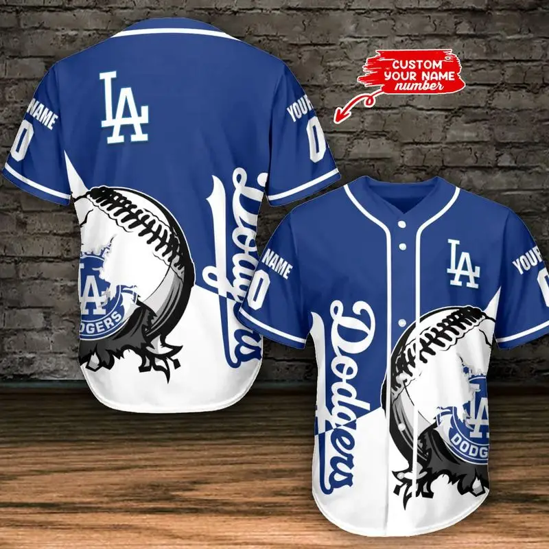 Los Angeles Dodgers Home Run Strike Baseball Jersey