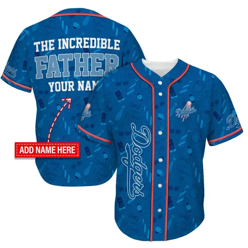 Los Angeles Dodgers Incredible Father Baseball Jersey