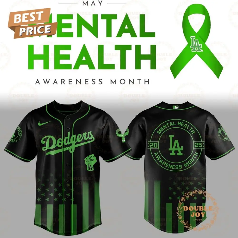 Los Angeles Dodgers Mental Health Awareness Month 2025 Limited Edition Baseball Jersey Los Angeles Dodgers Mental Health Awareness Month 2025 Limited Edition Baseball Jersey - Image 1