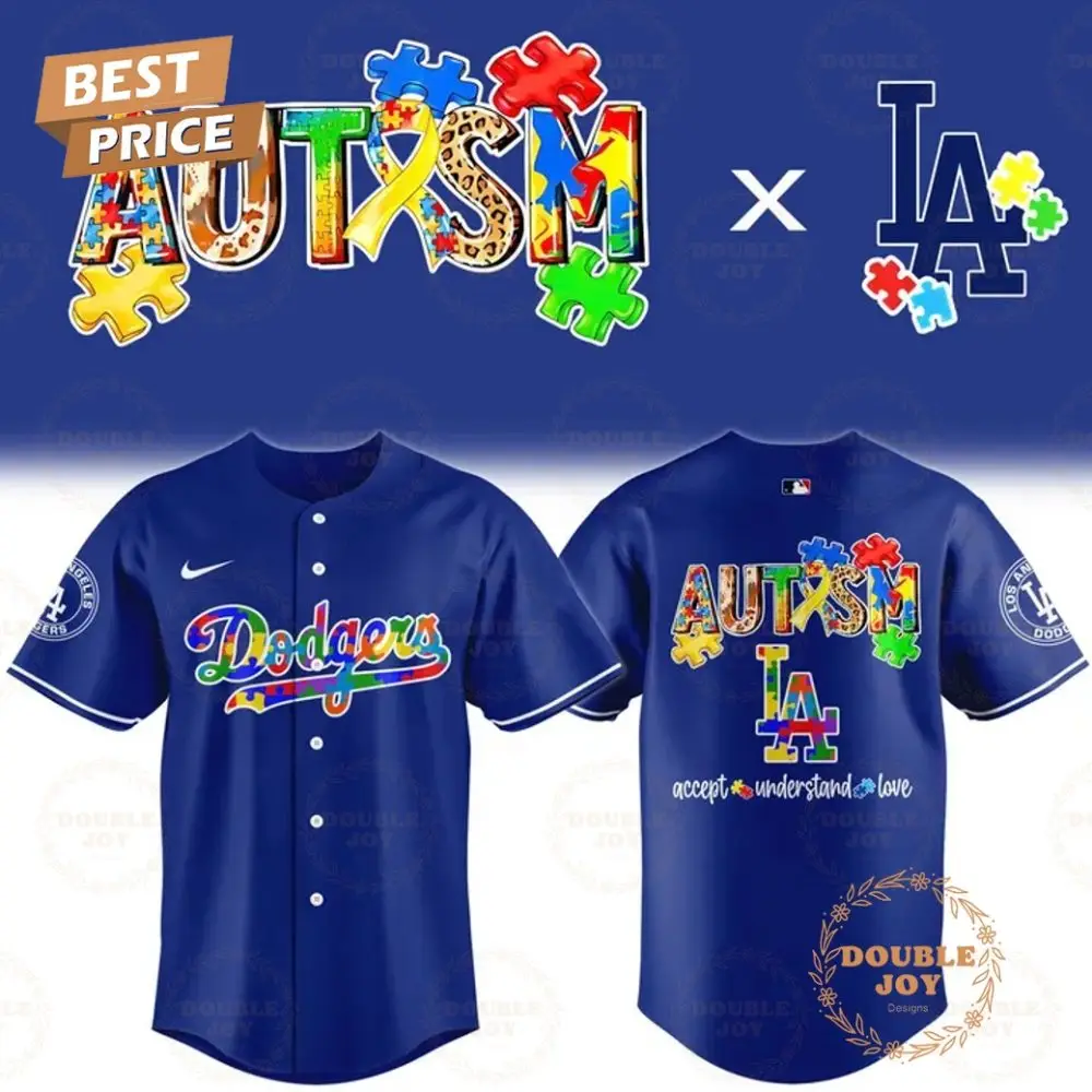 Los Angeles Dodgers Mlb 2025 Autism Awareness Limited Edition Baseball Jersey