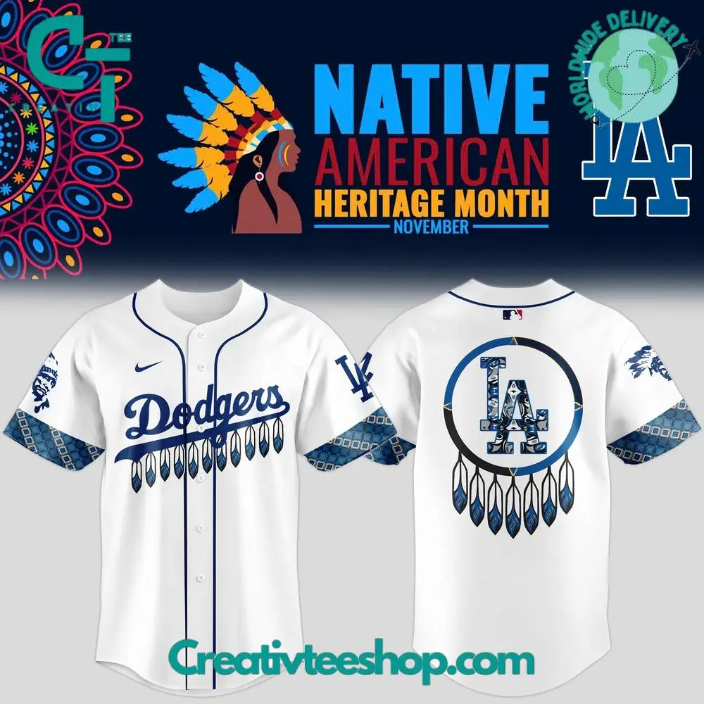 Los Angeles Dodgers Mlb Native American Heritage Month Baseball Jersey
