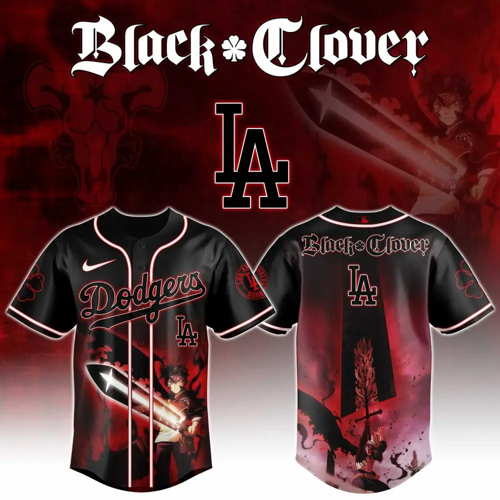 Los Angeles Dodgers Mlb X Black Clover Custom Baseball Jersey