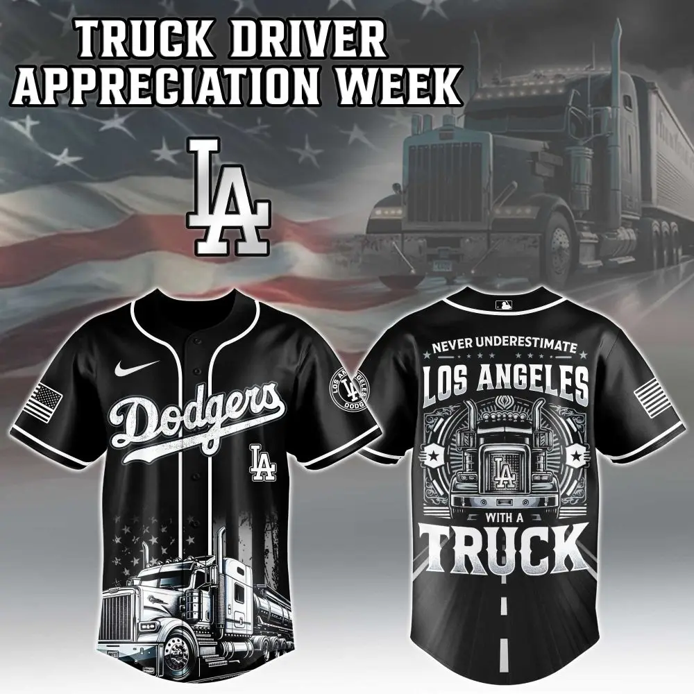 Los Angeles Dodgers Mlb X Nation Truck Driver Appreciation Week Limited Edition Custom Baseball Jersey