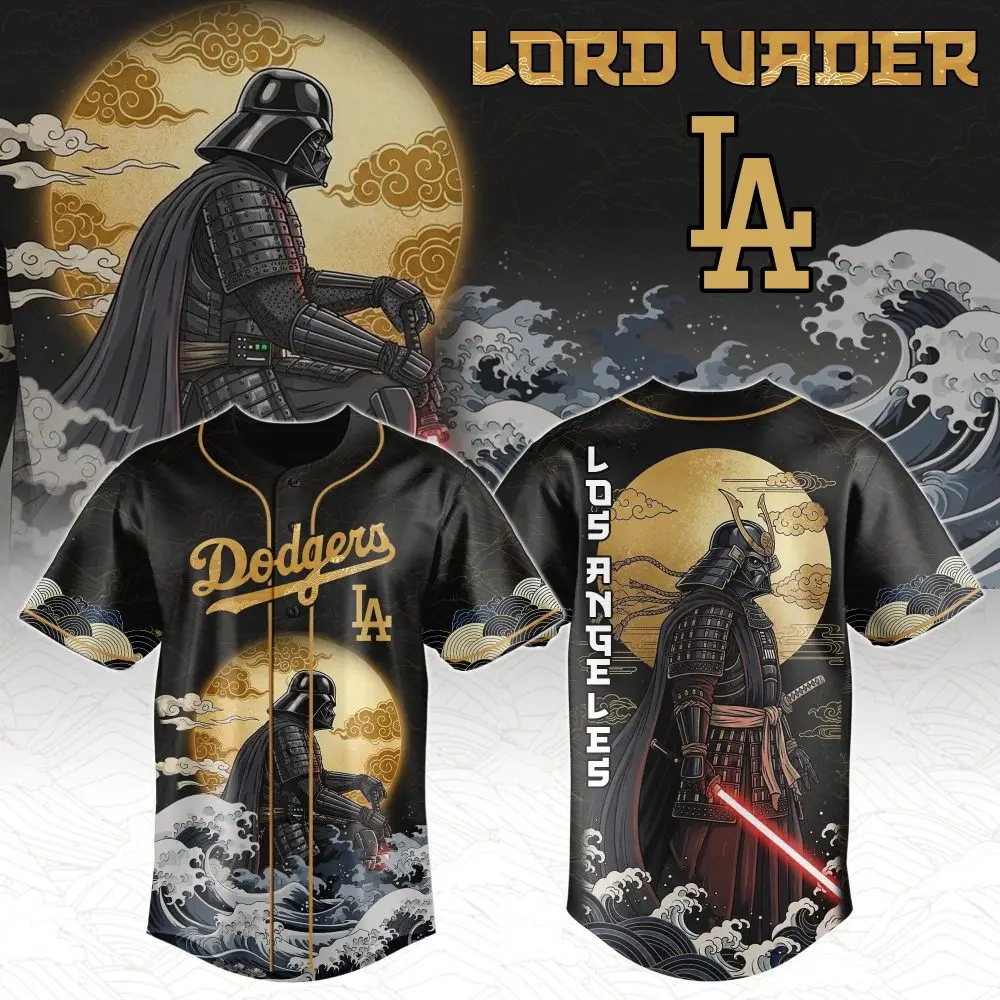 Los Angeles Dodgers Mlb X Star War Japanese Style Custom Baseball Jersey