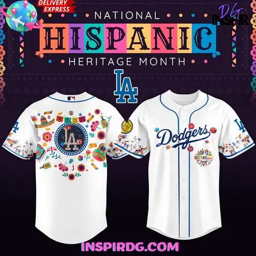 Los Angeles Dodgers National Hispanic Heritage Month 2025 Baseball Jersey Los Angeles Dodgers National Hispanic Heritage Month 2025 Baseball Jersey - Image 1